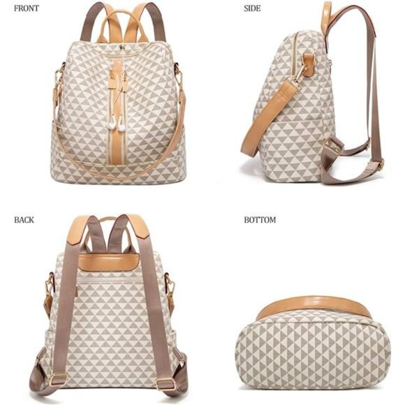 Backpack Purse for Women PU Leather Satchel Handbag Convertible Design Bag main image 6